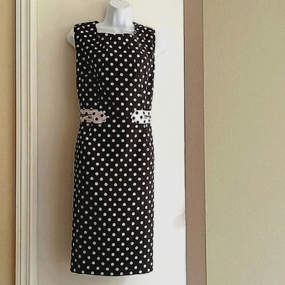 Cleo | Stylish Polka-dot Black White Dress